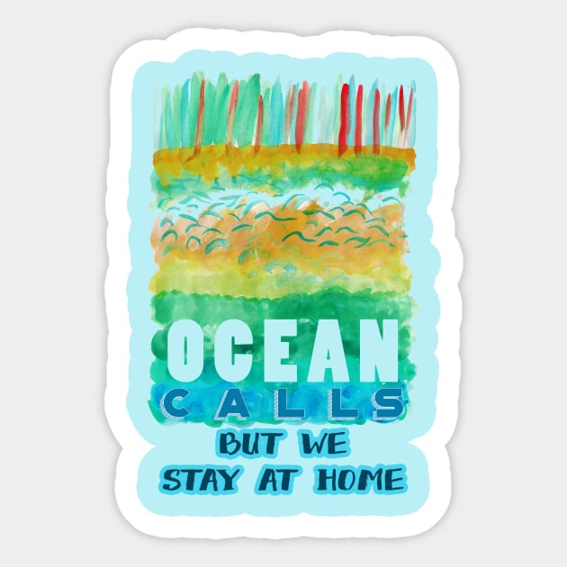 Ocean calls Sticker by AgniArt